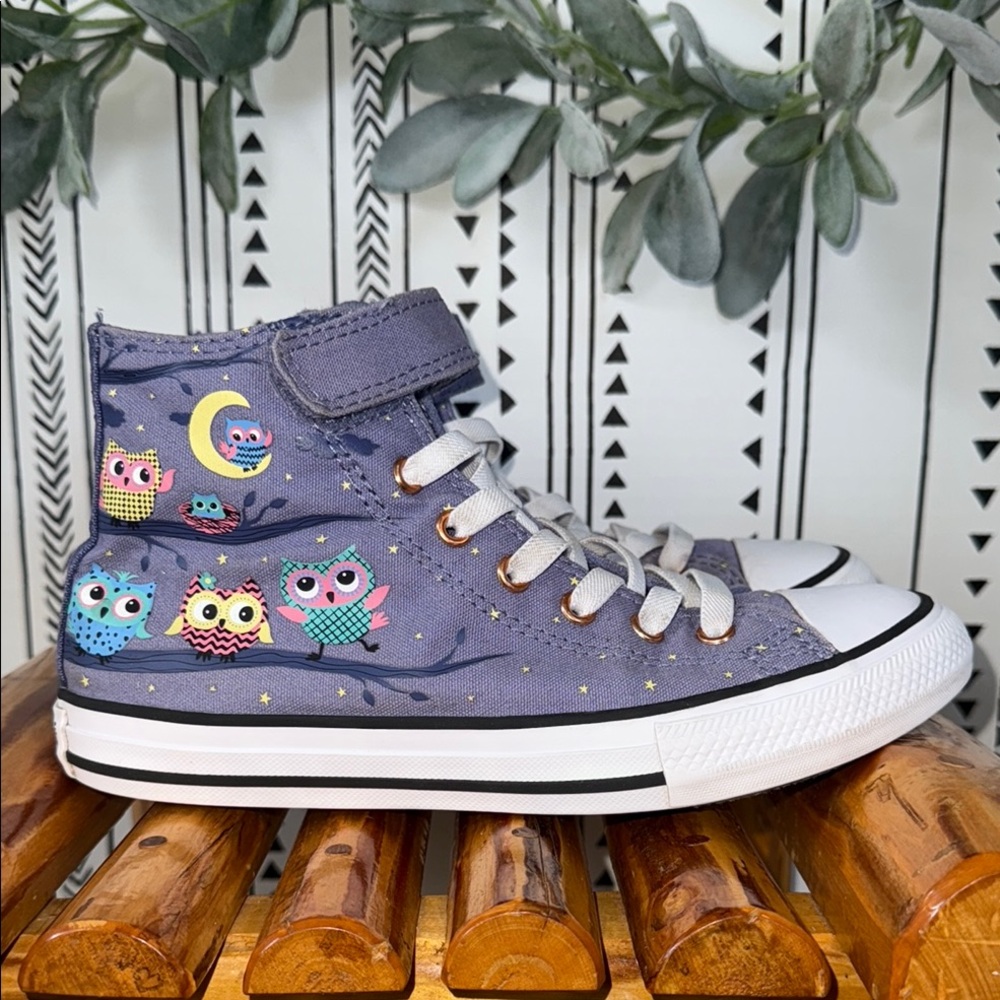 Converse Purple Owl High-Top Sneakers